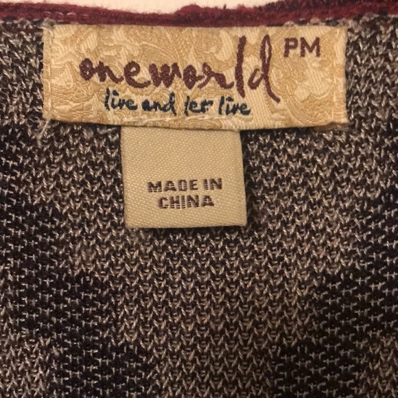 One world petite medium hooded long sweater - Picture 2 of 4